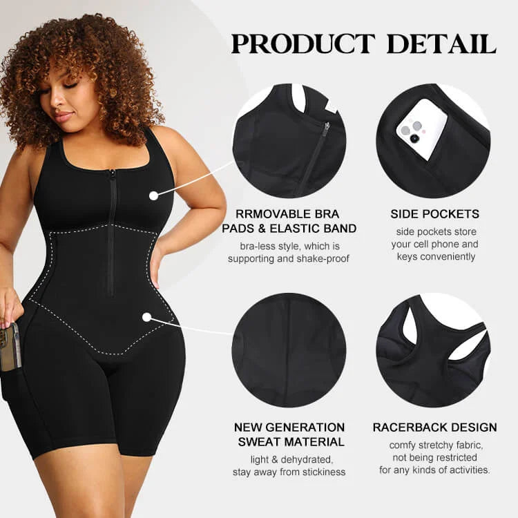 Stretch Athletic Bodyshaper With Pockets