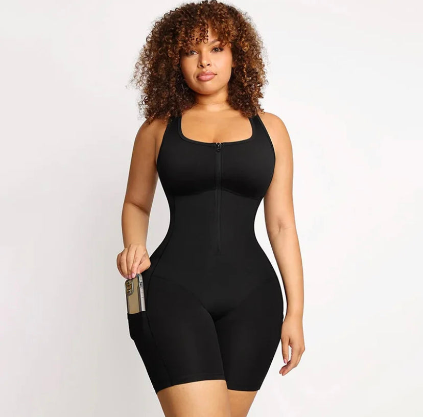 Stretch Athletic Bodyshaper With Pockets
