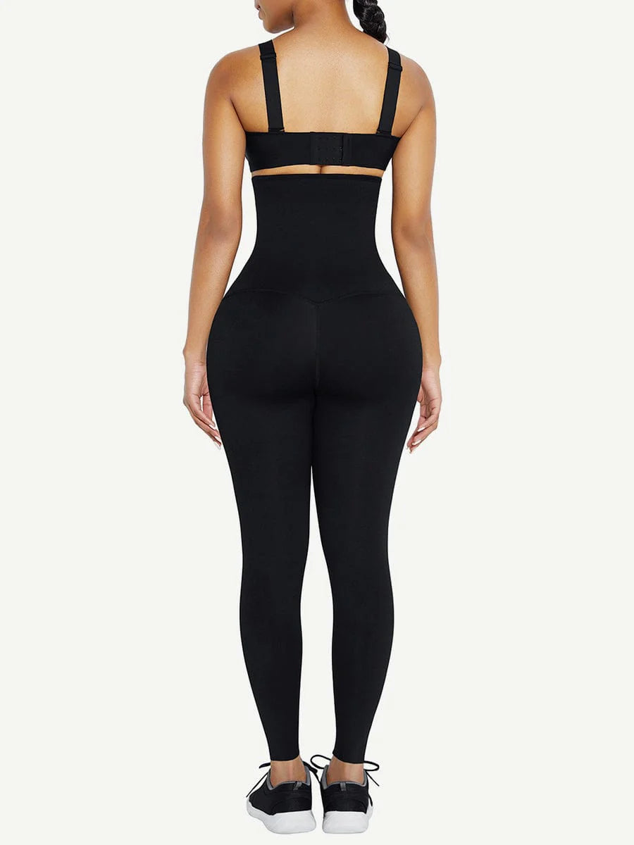 Waist Trainer 2-In-1 Leggings With Zipping Hourglass Figure
