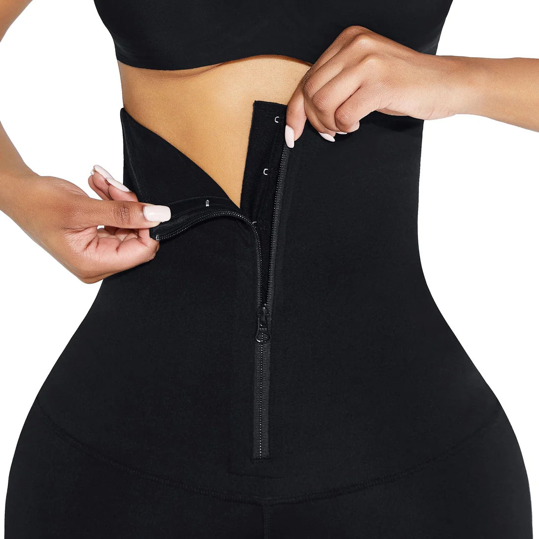 Waist Trainer 2-In-1 Leggings With Zipping Hourglass Figure