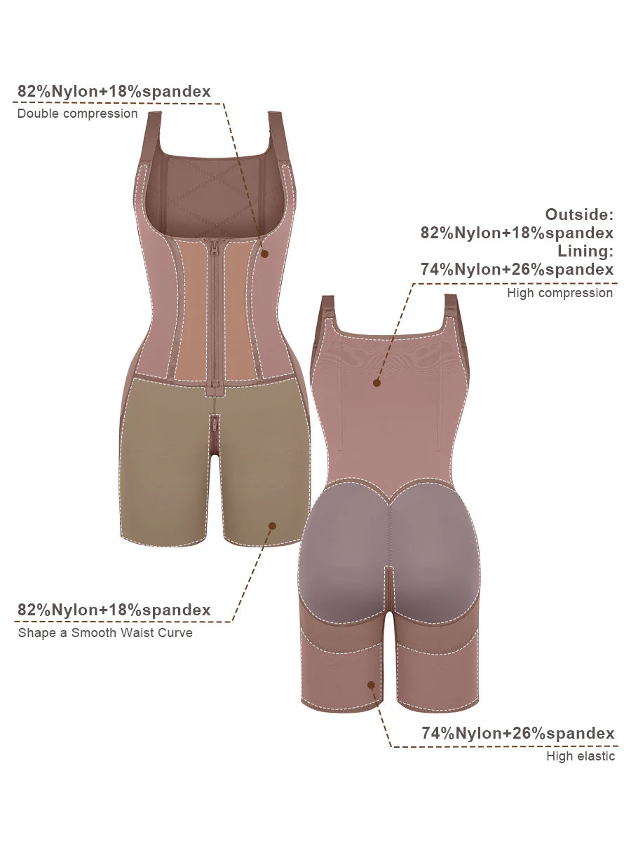 Post Surgery U-Shaped Bust Support Two Steel Bones Waist and Abdomen Control Shapewear