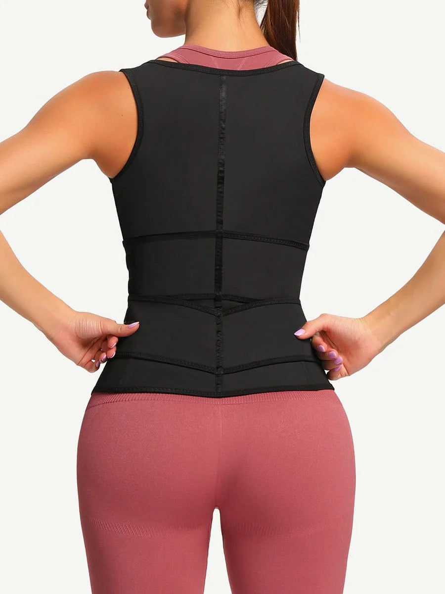 High-Compression Double-Belt Latex Vest Waist Trainer