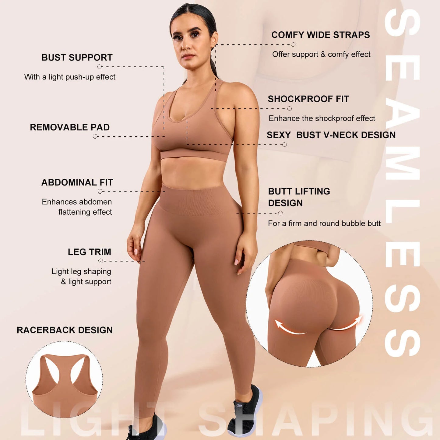 Butt Lifting Tummy Control Sexy Seamless Sportswear