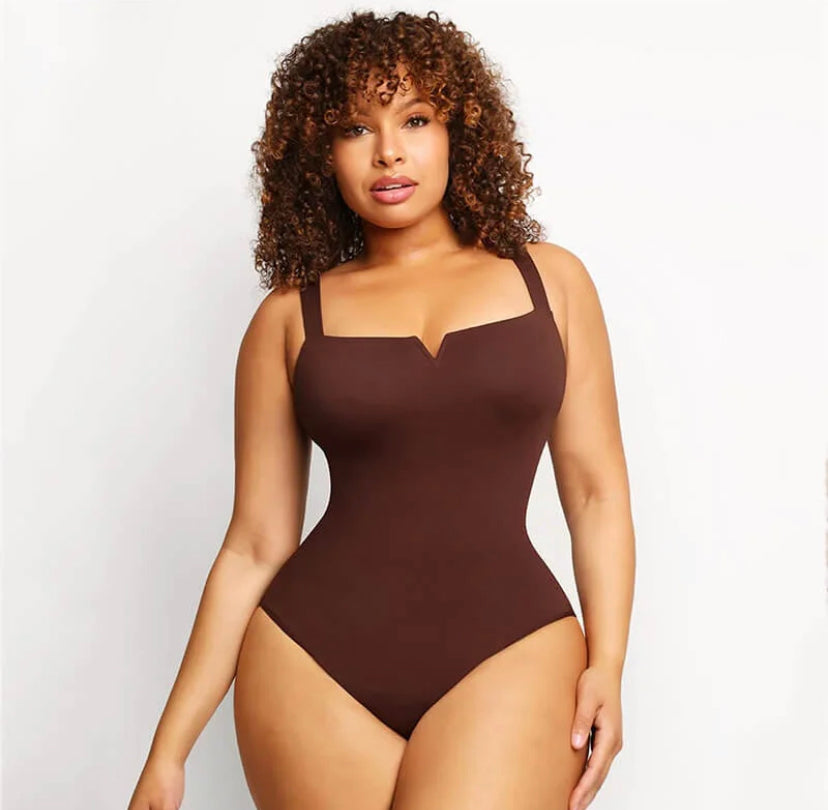 Sexy Square Collar Elastic Sexy Outerwear Shape Bodysuit