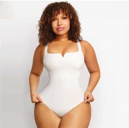 Sexy Square Collar Elastic Sexy Outerwear Shape Bodysuit