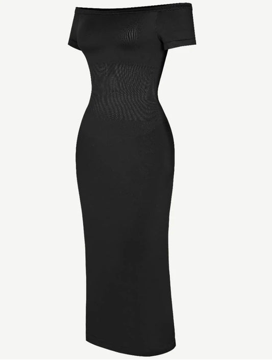 Off Shoulder Body Con Shapewear Dress