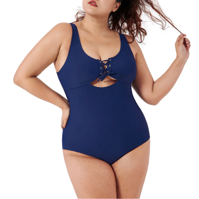 One-Piece Shapewear Swimsuit With Cut-out Design