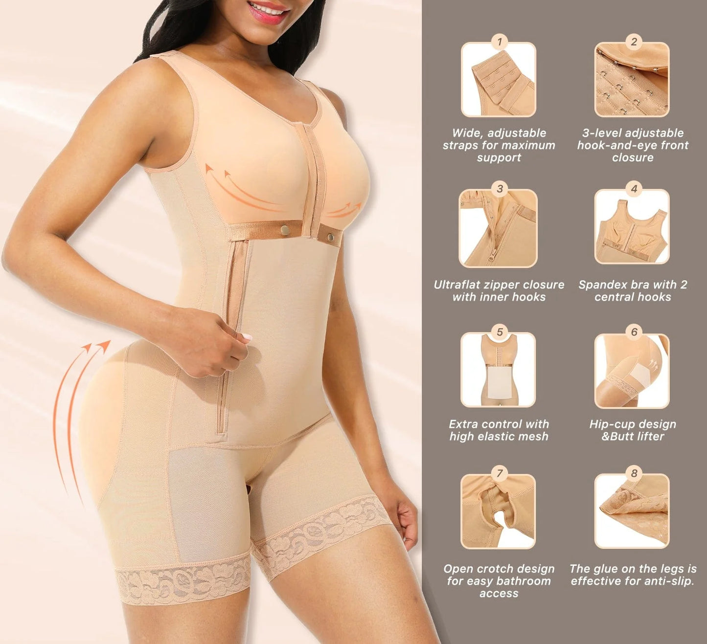Shapewear Post-surgical Tummy Control Body Shaper Butt Lifter