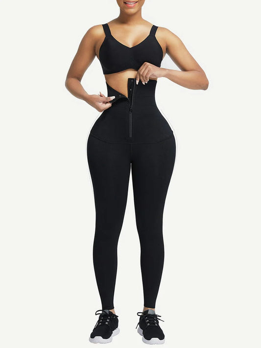 Waist Trainer 2-In-1 Leggings With Zipping Hourglass Figure