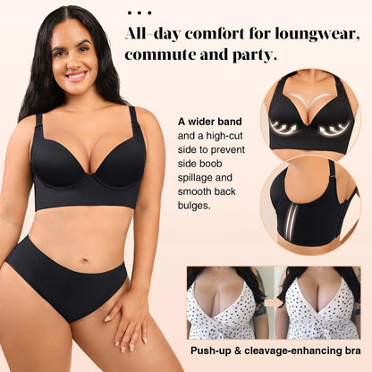 One-piece Underwire Compression Push-up Bra