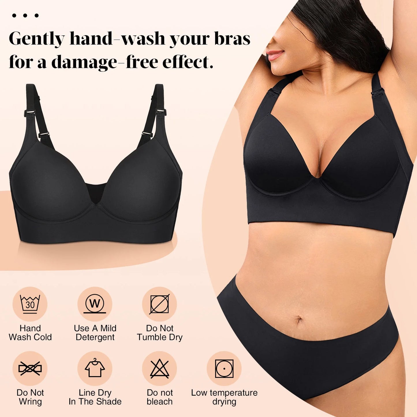 One-piece Underwire Compression Push-up Bra
