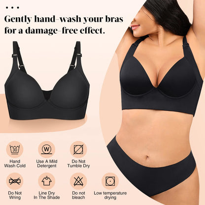 One-piece Underwire Compression Push-up Bra