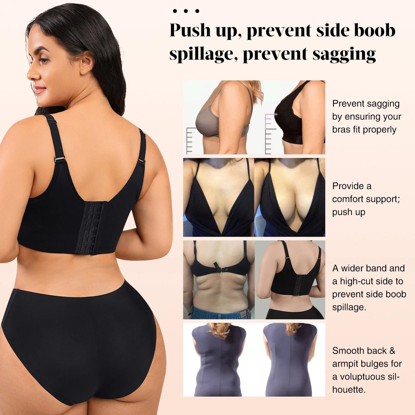 One-piece Underwire Compression Push-up Bra