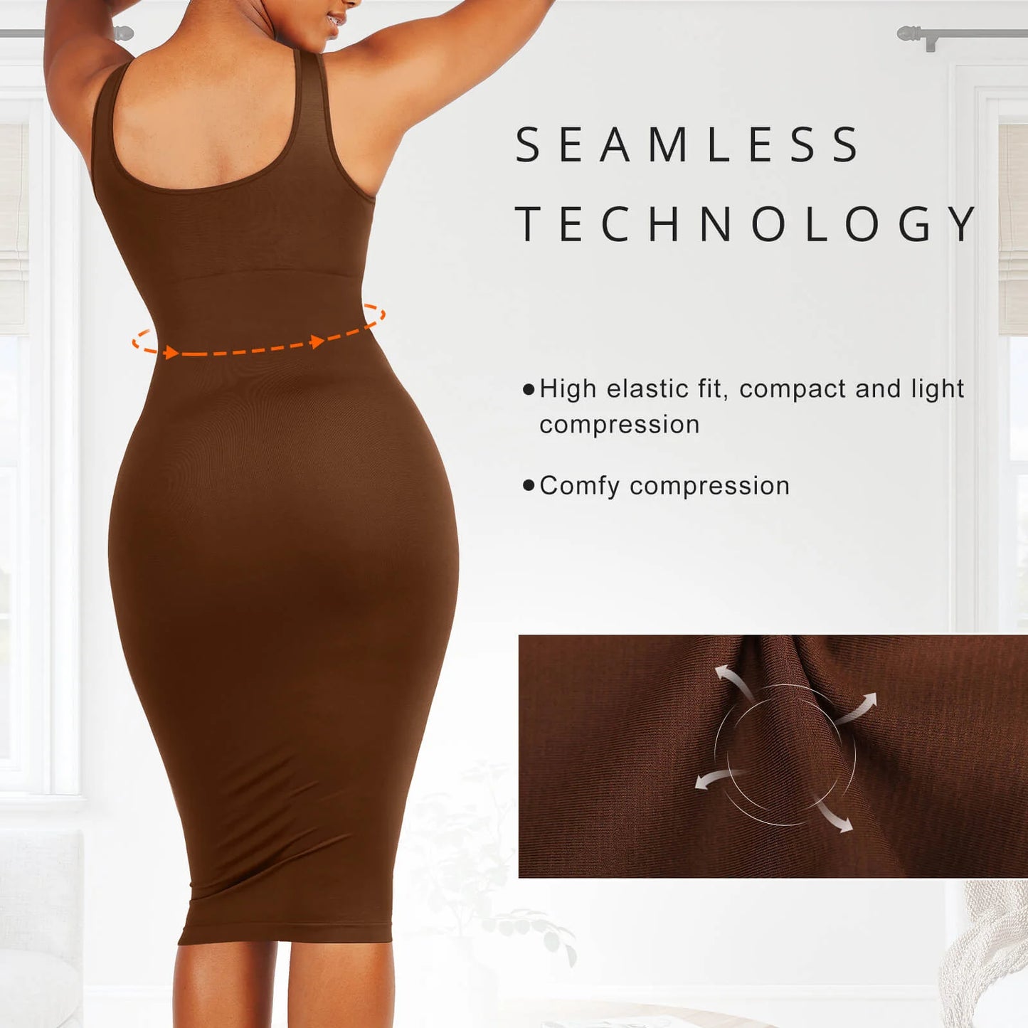 Shaper Large U-back Snatched Seamless Dress