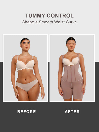 Post Surgery U-Shaped Bust Support Two Steel Bones Waist and Abdomen Control Shapewear