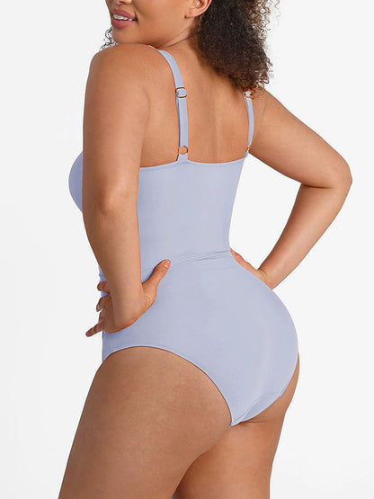 One-Piece Shapewear Swimsuit With Cut-out Design