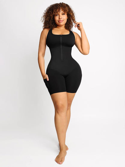 Stretch Athletic Bodyshaper with Side Pockets