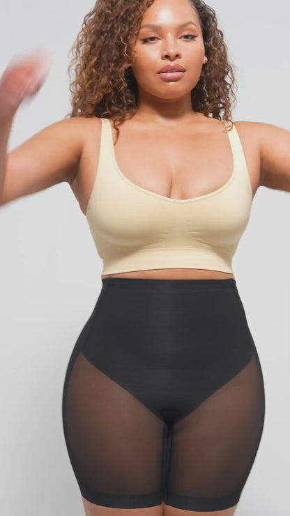 Low-Back Mesh Tummy, Thigh & Butt Shaper